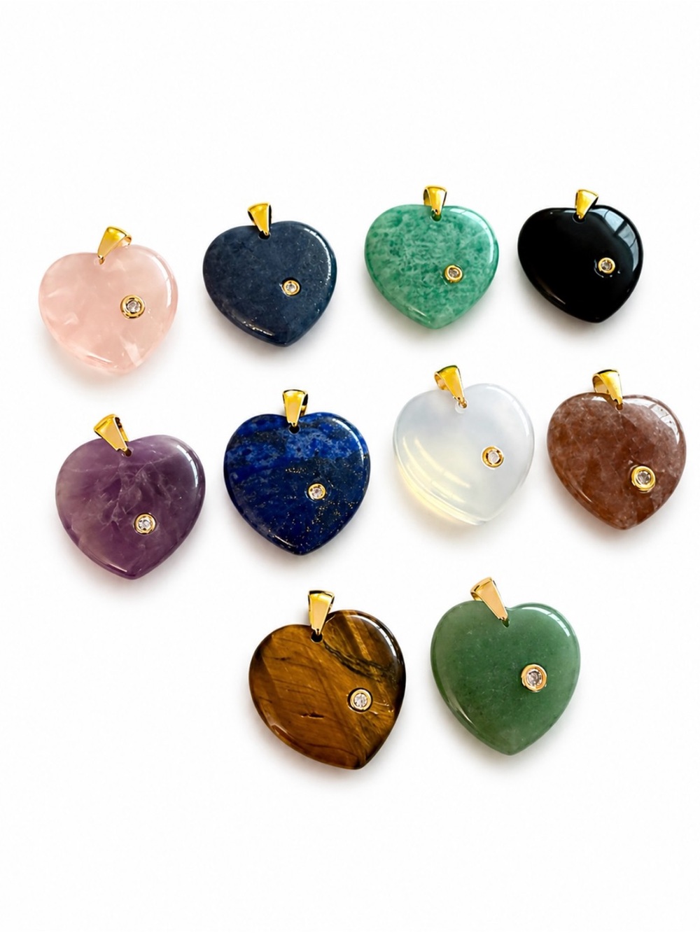 Heart Gemstone Pendant charm